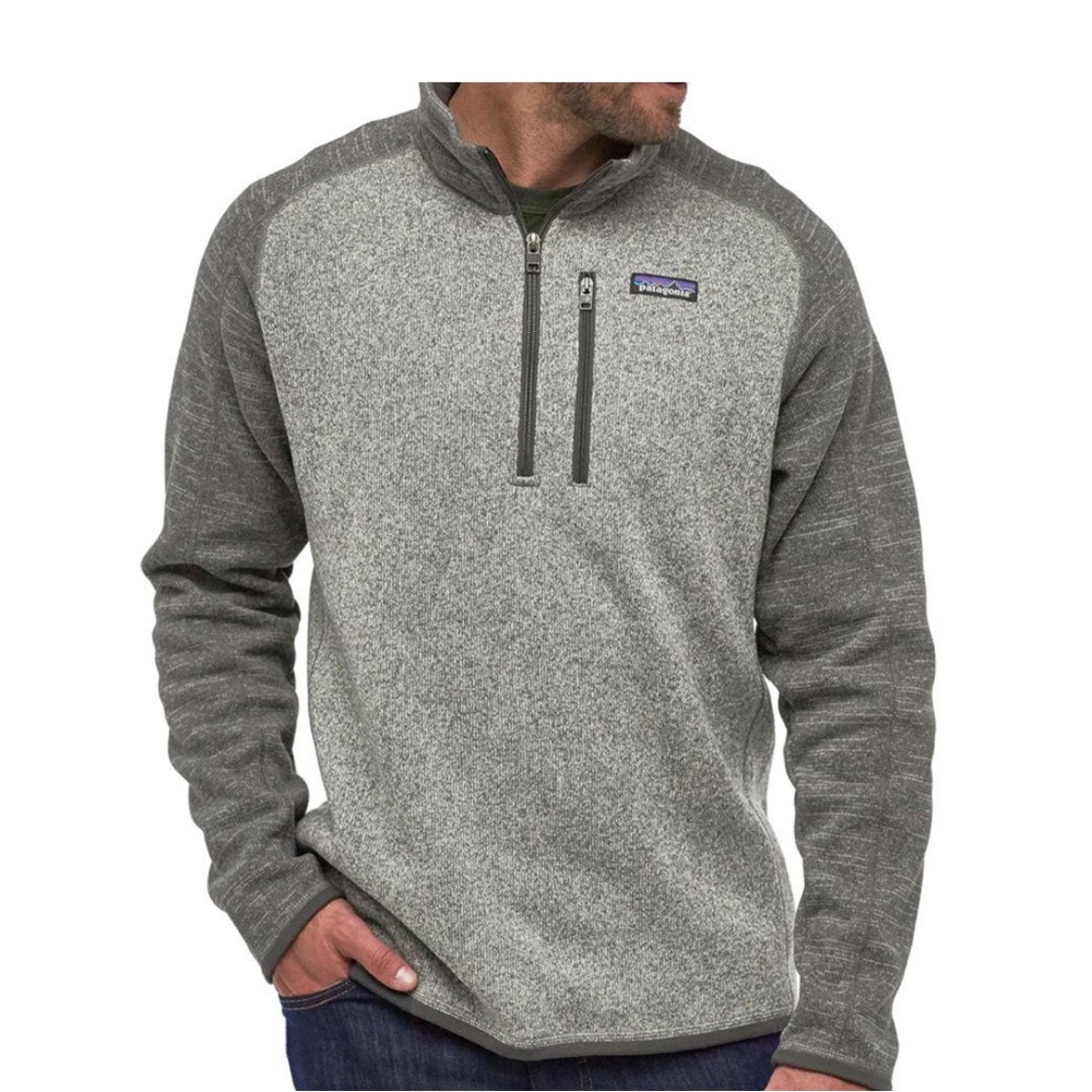 Patagonia Men's Better Sweater 1/4-Zip Nickel with forge grey